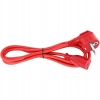 KABEL ZASILAJĄCY DO KOMPUTERA CZERWONY 1,8m SOLIDNY PEWNY CERTYFIKOWANY VDE