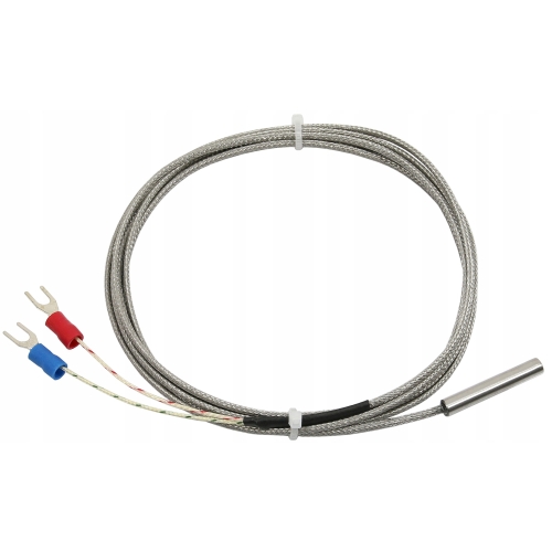 CZUJNIK TEMPERATURY TERMOPARA TYP K 800C 5m 5x30mm 800°C STALOWY OPLOT