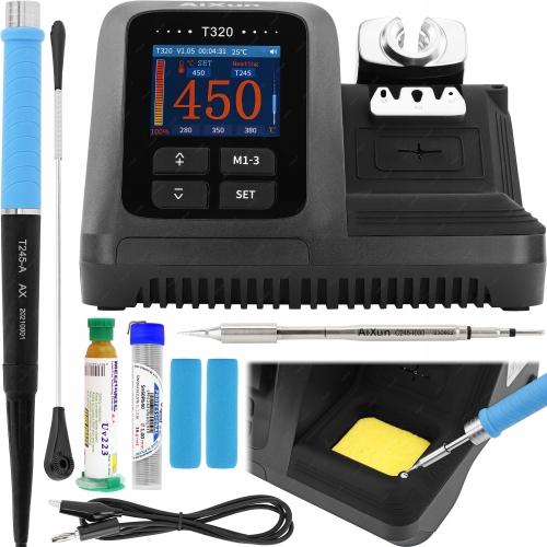 INTELIGENTNA STACJA LUTOWNICZA AIXUN T320 200W Z KOLBĄ T245 POD GROTY C245