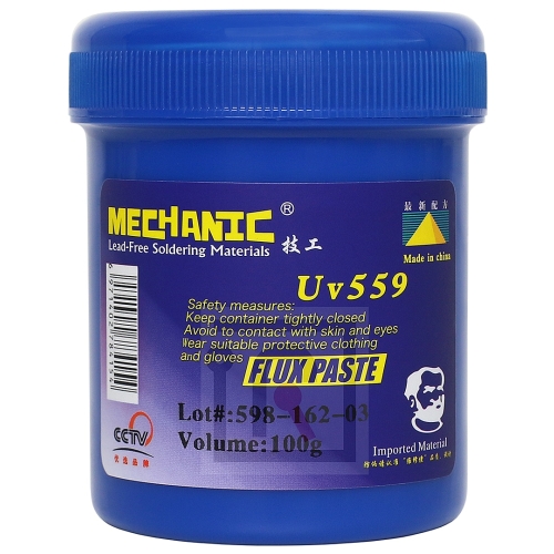 ŚREDNIOAKTYWNY FLUX PASTA LUTOWNICZA TOPNIK BGA SMD MECHANIC UV 559 100g