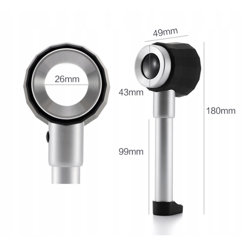 LUPA SPECJALISTYCZNA POMIAREM WIELKOŚCI 0,5 SZKŁO POWIĘKSZAJĄCE 4,5x 3xLED