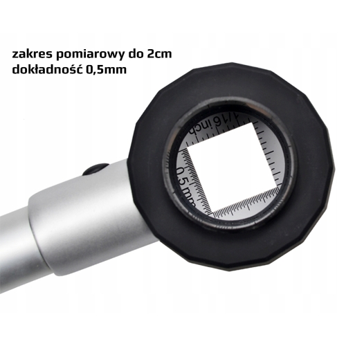 LUPA SPECJALISTYCZNA POMIAREM WIELKOŚCI 0,5 SZKŁO POWIĘKSZAJĄCE 4,5x 3xLED