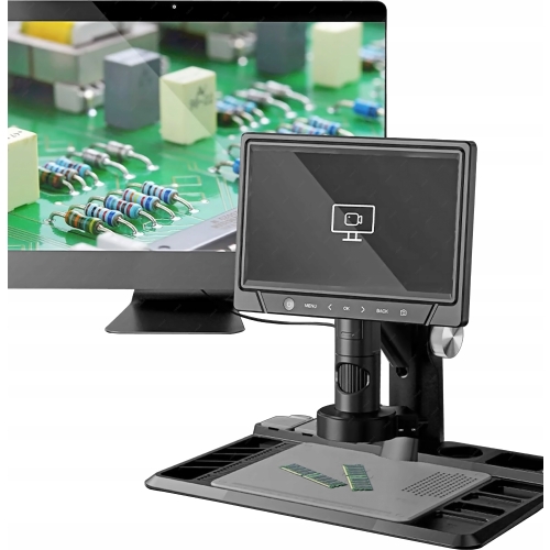 MIKROSKOP CYFROWY DLA ELEKTRONIKA KAMERA 12 MPix LCD 10.1" PODŚWIETLENIE