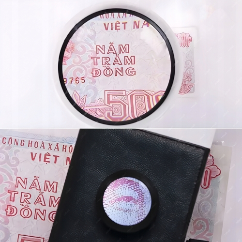 LUPA SZKŁO POWIĘKSZAJĄCE DO CZYTANIA Z PODŚWIETLENIEM LED UV 5x90mm+25x18mm