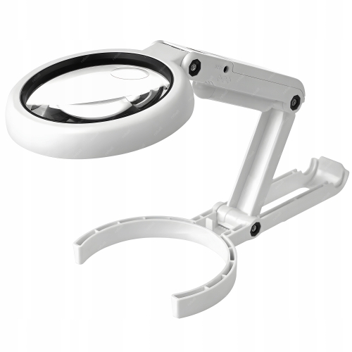 DUŻA LUPA NUMIZMATYCZNA SZKŁO POWIĘKSZAJĄCE SKŁADANA 5X75mm + 10X19mm 8xLED