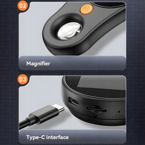 CYFROWA LUPA 500X MIKROSKOP 1080P 8xLED LCD 2