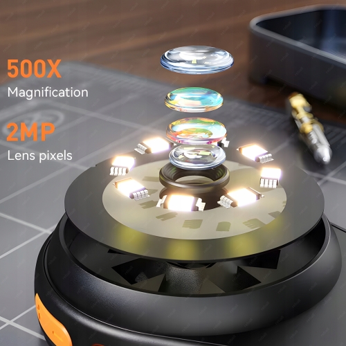 CYFROWA LUPA 500X MIKROSKOP 1080P 8xLED LCD 2