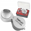 LUPA JUBILERSKA SZKŁO POWIĘKSZAJĄCE KIESZONKOWA SKŁADANA SILVER 30x21mm