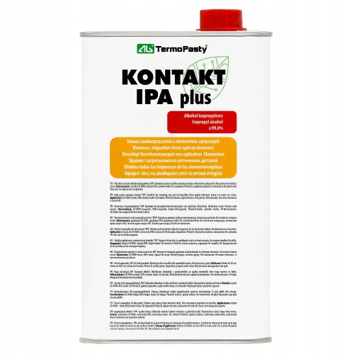 KONTAKT IPA PLUS 99,9% CZYSTY ALKOHOL IZOPROPYLOWY IZOPROPANOL 1000ml METAL