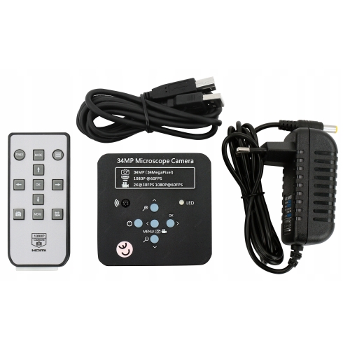 MIKROSKOP STEREOSKOPOWY TRINOKULAROWY H22-45T2v2 7-90x + ZESTAW AKCESORIÓW