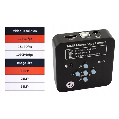 MIKROSKOP STEREOSKOPOWY TRINOKULAROWY H22-45T2v2 7-90x + ZESTAW AKCESORIÓW