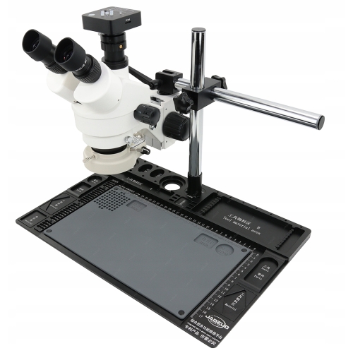 MIKROSKOP STEREOSKOPOWY TRINOKULAROWY H22-45T2v2 7-90x + ZESTAW AKCESORIÓW
