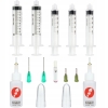 ZESTAW DOZOWNICZY 5x STRZYKAWKA 5x IGŁA 2x BUTELKA Z PĘDZELKIEM LDPE 60ml