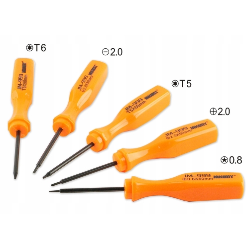 ZESTAW ŚRUBOKRĘTÓW PRECYZYJNYCH WKRĘTAKÓW JAKEMY JM-999 DO TELEFONÓW 5w1