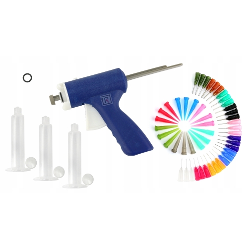 PISTOLET DYSPENSER WYCISKACZ DOZUJĄCY DO KLEJ PASTA FLUX TOPNIK ZESTAW 52w1
