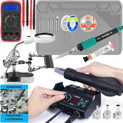 STACJA LUTOWNICZA HOT AIR LUTOWNICA PRECYZYJNA YIHUA 2w1 882D + AKCESORIA