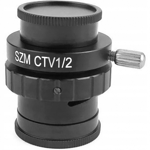 ADAPTER C-MOUNT SZ CTV 1/2 DO PODŁĄCZENIA KAMERY MIKROSKOP OPTYCZNY ZOOM 2x