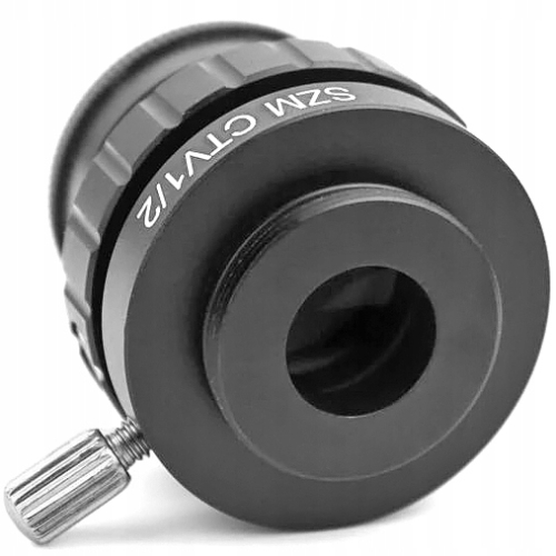 ADAPTER C-MOUNT SZ CTV 1/2 DO PODŁĄCZENIA KAMERY MIKROSKOP OPTYCZNY ZOOM 2x