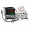 REGULATOR TEMPERATURY STEROWNIK REX C100V+ CZUJNIK TYP K+ SSR 40A +RADIATOR