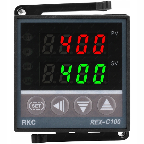 REGULATOR TEMPERATURY STEROWNIK REX C100V+ CZUJNIK TYP K+ SSR 40A +RADIATOR