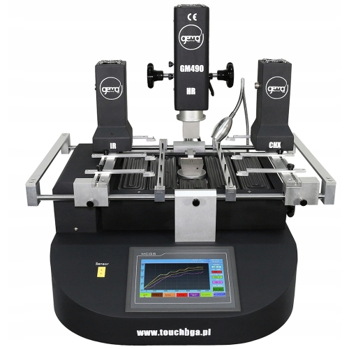 STACJA LUTOWNICZA BGA GM490 5,45kW LCD IR+ HOTAIR + KWARC SZKOLENIA PROFILE