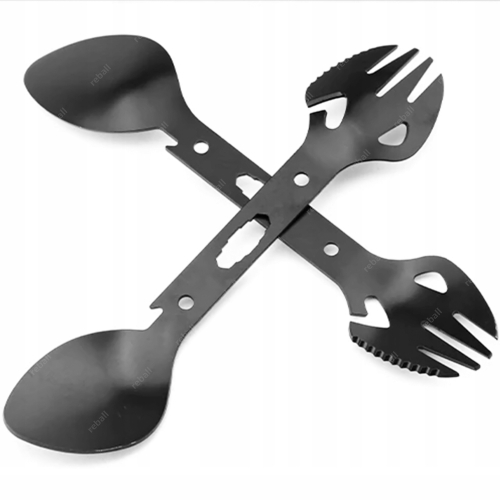 NIEZBĘDNIK TURYSTYCZNY WOJSKOWY GADŻET WIELOFUNKCYJNA ŁYŻKA 8w1 RT0291