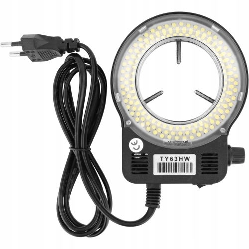 OŚWIETLENIE DO MIKROSKOPU PODŚWIETLENIE Z REGULACJĄ JASNOŚCI 144x LED 58mm