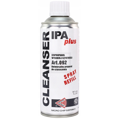 ALKOHOL IZOPROPYLOWY IZOPROPANOL IPA+ PLUS SPRAY 400ml REFILL MICRO CHIP