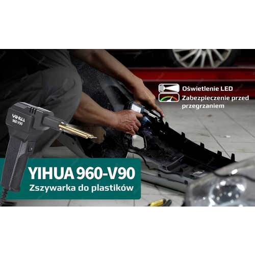 SPAWARKA ZSZYWARKA ZGRZEWARKA PLASTIKU YIHUA 960 V90 90W 200 ZSZYWEK GRATIS