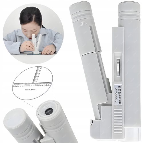 LUPA JUBILERSKA NUMIZMATYCZNA MIKROSKOP SZKŁO POWIĘKSZAJĄCE 80X LED TESTER