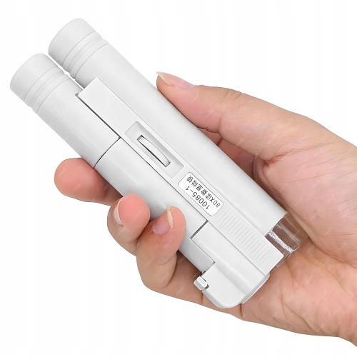 LUPA JUBILERSKA NUMIZMATYCZNA MIKROSKOP SZKŁO POWIĘKSZAJĄCE 80X LED TESTER