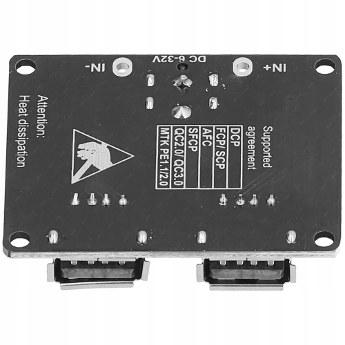 MODUŁ PRZETWORNICA NAPIĘCIA MINI ŁADOWARKA USB Q2.0/QC3.0 PŁYTKA XFW-KC42-2
