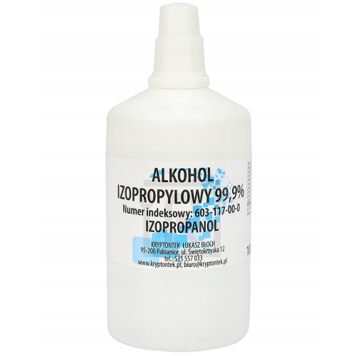 ALKOHOL IZOPROPYLOWY IZOPROPANOL IPA 99,9% CZYSTY DO ODTŁUSZCZANIA 100ml