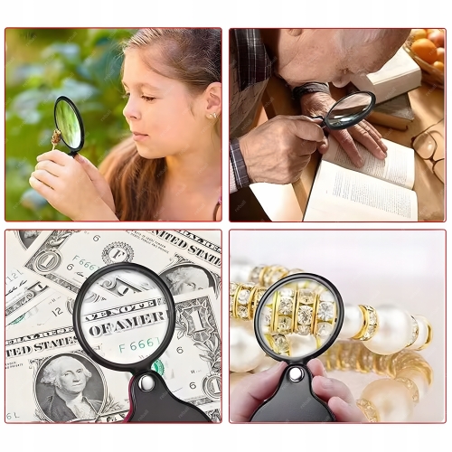 LUPA JUBILERSKA SZKŁO POWIĘKSZAJĄCE KIESZONKOWA SKŁADANA RT0346 10x60mm