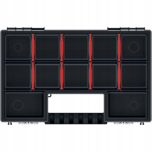 PUDEŁKO SKRZYNKA NARZĘDZIOWA ORGANIZER NA ŚRUBKI 12 PRZEGRÓDEK - 29x19x5cm