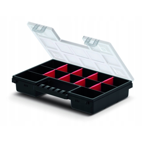 PUDEŁKO SKRZYNKA NARZĘDZIOWA ORGANIZER NA ŚRUBKI 12 PRZEGRÓDEK - 29x19x5cm