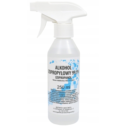 ALKOHOL IZOPROPYLOWY IZOPROPANOL 99,9% 0,25L SPRYSKIWACZ ODTŁUSZCZACZ IPA