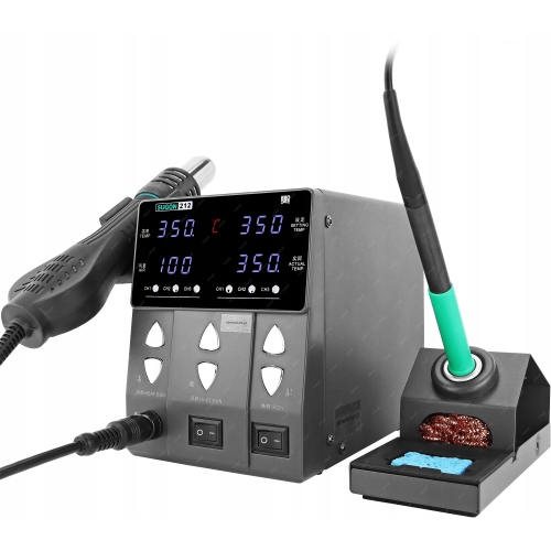 STACJA SUGON 212 760W - SOLIDNY HOT AIR + LUTOWNICA PRECYZYJNA GROTY T12 4X