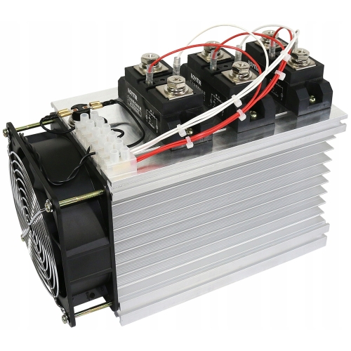 RADIATOR 200A 3FAZY WENTYLATOR AUTOMATYCZNY DO PRZEKAŹNIKÓW SSR 3 FAZOWYCH