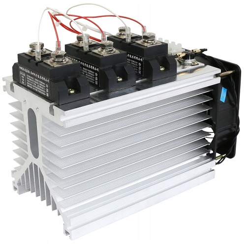 RADIATOR 200A 3FAZY WENTYLATOR AUTOMATYCZNY DO PRZEKAŹNIKÓW SSR 3 FAZOWYCH