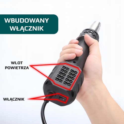 MOCNA SPAWARKA DO PLASTIKU SPOIW LUTOWNICA OPALARKA YIHUA 8858-IV + 3 DYSZE