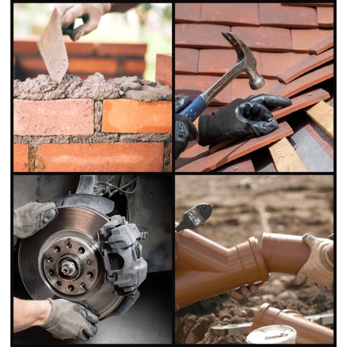 3X RĘKAWICE ROBOCZE OCHRONNE GUMOWANE ROZ. 10 - TRWAŁE SPEŁNIAJĄ NORMY BHP