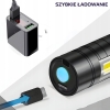 LATARKA LED UV 5W 395nm + COB WBUDOWANY AKUMULATOR USB ZESTAW 2w1 RT0328