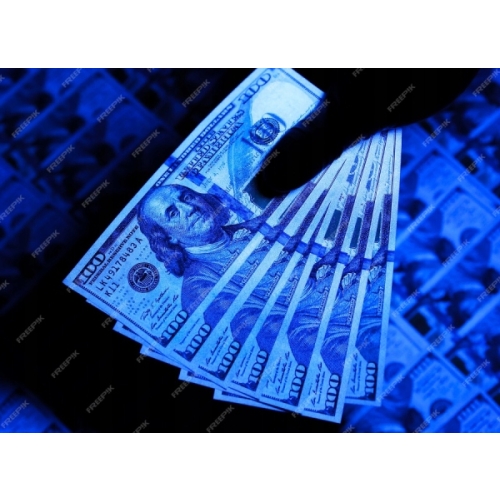 LATARKA LED UV 5W 395nm + COB WBUDOWANY AKUMULATOR USB ZESTAW 2w1 RT0328