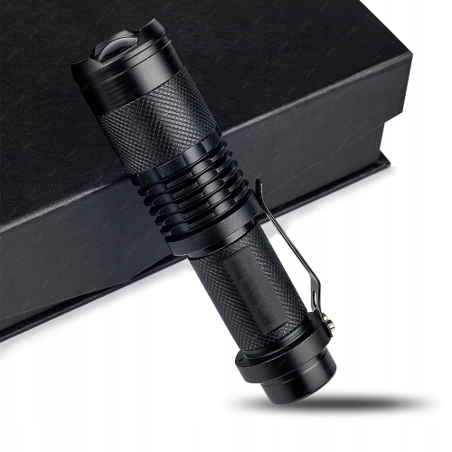 LATARKA LED UV 5W 395nm+COB WBUDOWANY AKUMULATOR USB 2w1 RT0328 ZESTAW ETUI