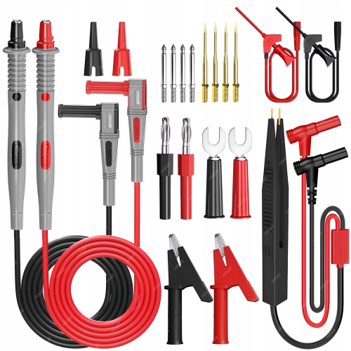 PRZEWODY POMIAROWE KABLE DO MIERNIKA KROKODYLKI PĘSETA CLEQEE P1503E 21w1