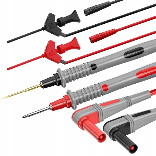 PRZEWODY POMIAROWE KABLE DO MIERNIKA KROKODYLKI PĘSETA CLEQEE P1503E 21w1