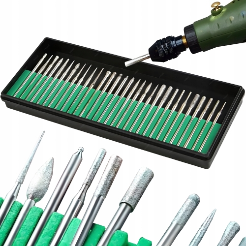 AKCESORIA DO MINI SZLIFIERKI MULTI KOŃCÓWKI FREZY DIAMENTOWE DO PAZNOKCI 30