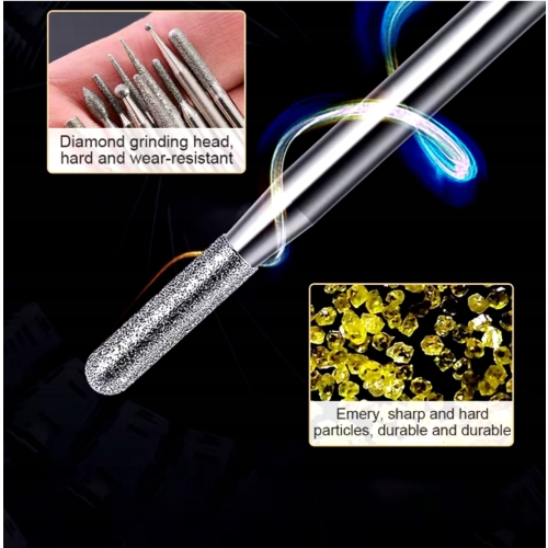 AKCESORIA DO MINI SZLIFIERKI MULTI KOŃCÓWKI FREZY DIAMENTOWE DO PAZNOKCI 30