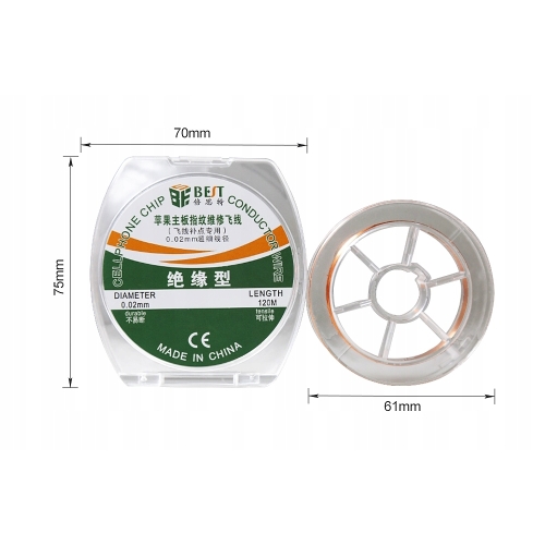 DRUT MIEDZIANY NAWOJOWY DO ELEKTRONIKI NAPRAWY ŚCIEŻEK PAD PCB 0,02mm 120m